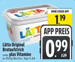 Edeka Lätta Original Brotaufstrich oder plus Vitamine Angebot