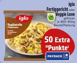 Edeka iglo Fertiggericht oder Veggie Love Angebot