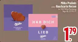Edeka Milka Pralinés oder Hauchzarte Herzen Angebot