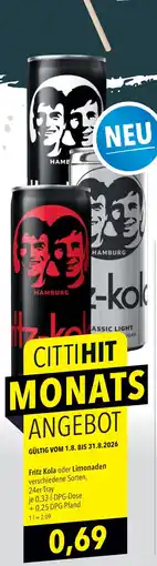 CITTI Markt Fritz Kola oder Limonaden Angebot