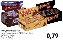 CITTI Markt Mars, Snickers oder Twix Angebot