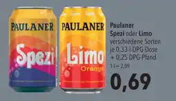 CITTI Markt Paulaner Spezi oder Limo Angebot