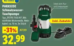 Lidl PARKSIDE Schmutzwasser-Tauchpumpe Angebot