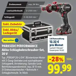 Lidl PARKSIDE PERFORMANCE Akku-Schlagbohrschrauber-Set Angebot