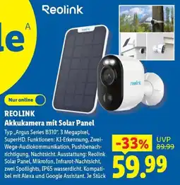 Lidl REOLINK Akkukamera mit Solar Panel Angebot