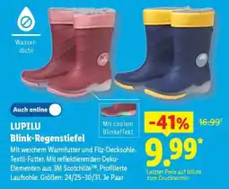 Lidl LUPILU Blink-Regenstiefel Angebot