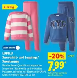 Lidl LUPILU Sweatshirt- und Leggings/Sweatanzug Angebot