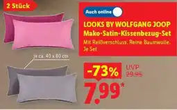 Lidl LOOKS BY WOLFGANG JOOP Mako-Satin-Kissenbezug-Set Angebot