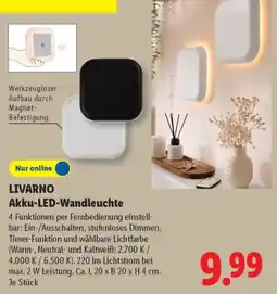Lidl LIVARNO Akku-LED-Wandleuchte Angebot