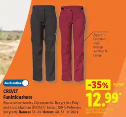 Lidl CRIVIT Funktionshose Angebot