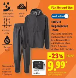 Lidl CRIVIT Regenjacke/-hose Angebot