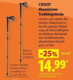 Lidl CRIVIT Aluminium-Trekkingstöcke Angebot