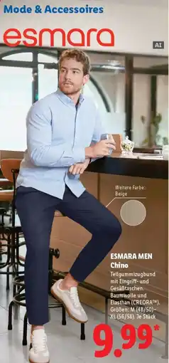 Lidl ESMARA MEN Chino Angebot