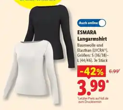 Lidl ESMARA Langarmshirt Angebot