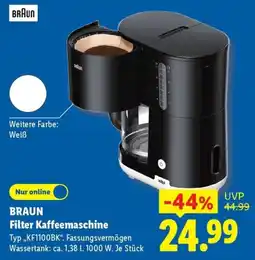 Lidl BRAUN Filter Kaffeemaschine Angebot