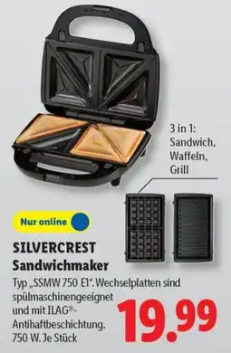 Lidl SILVERCREST Sandwichmaker Angebot