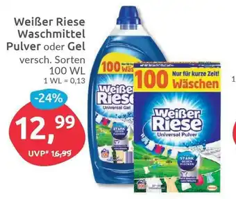 Budni Weißer Riese Waschmittel Pulver oder Gel 100 WL Angebot