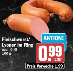 HIT Fleischwurst/ Lyoner im Ring Angebot
