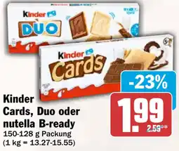 HIT Kinder Cards, Duo oder nutella B-ready Angebot