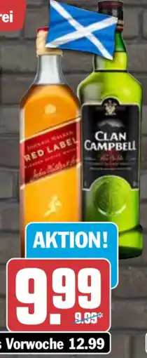 HIT Johnnie Walker Red, Grant's Triple Wood, Clan Campbell oder John Barr Whisky Angebot