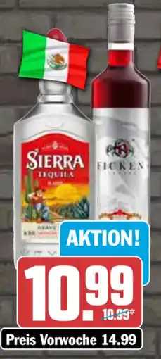 HIT Sierra Tequila Silver, Reposado oder Ficken Likör Angebot
