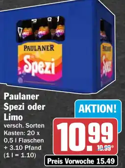 HIT Paulaner Spezi oder Limo Angebot