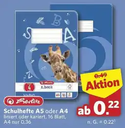Combi Herlitz Schulhefte A5 oder A4 Angebot