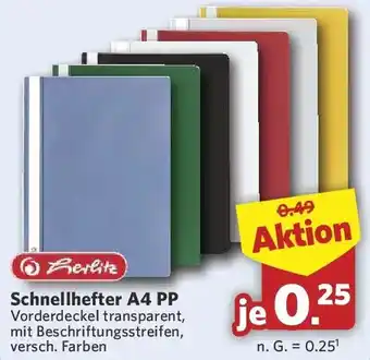 Combi Herlitz Schnellhefter A4 PP Angebot