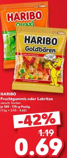 Kaufland HARIBO Fruchtgummis oder Lakritze Angebot