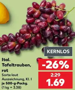 Kaufland Ital. Tafeltrauben, rot Angebot