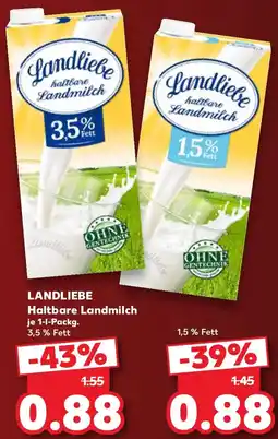 Kaufland LANDLIEBE Haltbare Landmilch Angebot