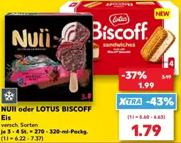 Kaufland NUII oder LOTUS BISCOFF Eis Angebot
