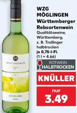 Kaufland WZG MÖGLINGEN Württemberger Rebsortenwein Angebot