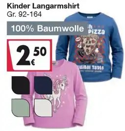 Woolworth Kinder Langarmshirt Angebot