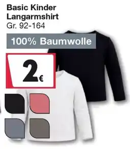 Woolworth Basic Kinder Langarmshirt Angebot