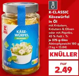 Kaufland K-CLASSIC Käsewürfel in Öl Angebot