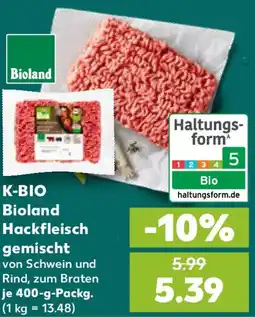 Kaufland K-BIO Bioland Hackfleisch gemischt Angebot