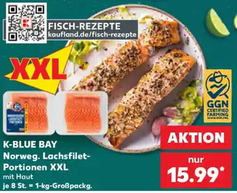 Kaufland K-BLUE BAY Norweg. Lachsfilet Portionen XXL Angebot