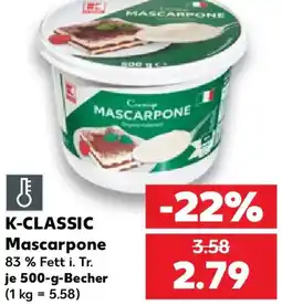 Kaufland K-CLASSIC Mascarpone Angebot