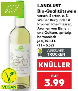 Kaufland LANDLUST Bio-Qualitätswein Angebot