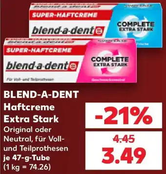 Kaufland BLEND-A-DENT Haftcreme Extra Stark Angebot