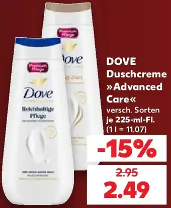 Kaufland DOVE Duschcreme Advanced Care Angebot