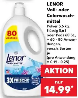 Kaufland LENOR Voll- oder Colorwaschmittel Angebot
