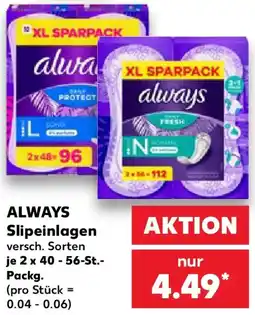 Kaufland ALWAYS Slipeinlagen Angebot