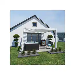 Netto Marken-Discount Weide Deluxe Wand-Pergola Voll-Aluminium 3,6x4m mit Lamellendach weiß? Angebot
