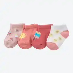 NKD Baby-Mädchen-Sneaker-Socken mit Sommer-Motiven, 4er-Pack Angebot