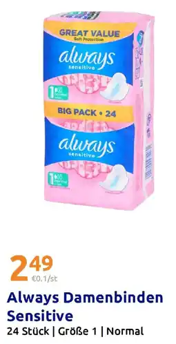 Action Always Damenbinden Sensitive Angebot
