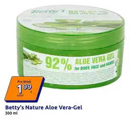 Action Betty's Nature Aloe Vera-Gel Angebot