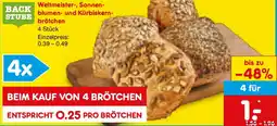 Netto Marken-Discount Weltmeister, Sonnenblumen und Kürbiskernbrötchen Angebot