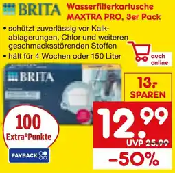 Netto Marken-Discount BRITA Wasserfilterkartusche MAXTRA PRO, 3er Pack Angebot